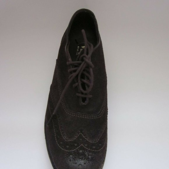 Vintage Langdon New Brogue Chocolate Suede Oxfords
